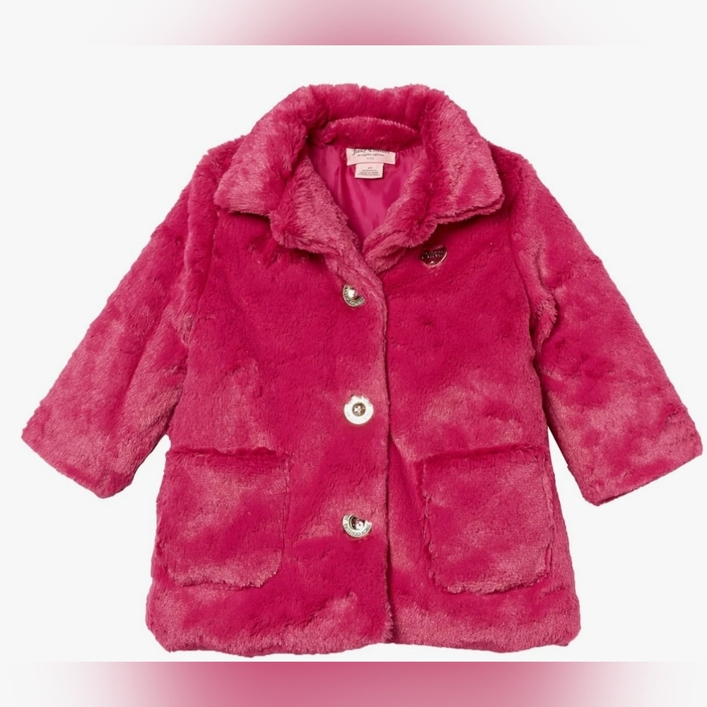 Toddler Juicy Couture Pink Faux Fur Jacket